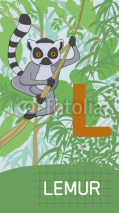 Obrazy i plakaty Letter L, animal ABC