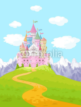 Naklejki Fairy Tale Castle Landscape