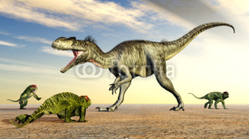 Fototapety Megalosaurus und Doliosauriscus