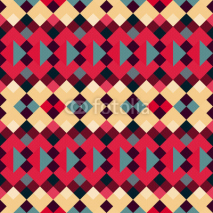 Naklejki pixels seamless pattern in retro style