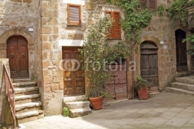 Fototapety italian yard in tuscan village