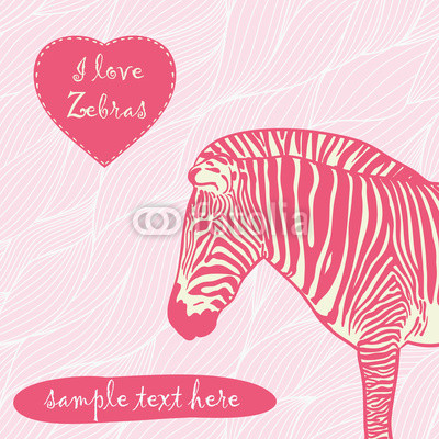 zebra with place for text