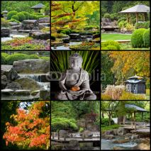 Naklejki Japan Zen Buddhismus Collage
