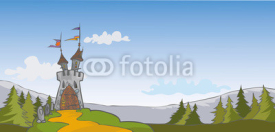 Naklejki Castle background