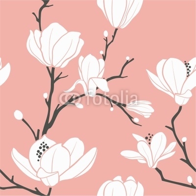 pink magnolia pattern