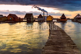 Fototapety Sunset lake Bokod
