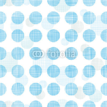 Obrazy i plakaty Abstract textile blue polka dots stripes seamless pattern
