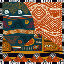 Naklejki Indian colored seamless pattern.Vector illustration