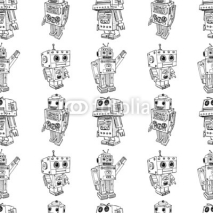 Fototapety toy robots pattern