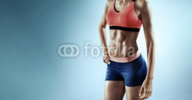 Obrazy i plakaty Sport backgrounds. Close up image of fitness female
