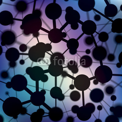 Abstract background, molecule, microcosm, vector design, gradient