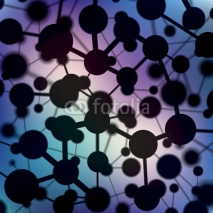 Obrazy i plakaty Abstract background, molecule, microcosm, vector design, gradient