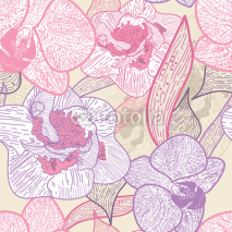 Naklejki Seamless floral texture