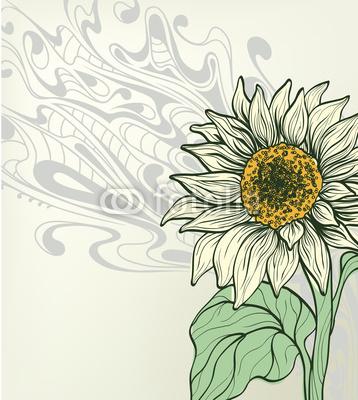 abstract background with sunflower