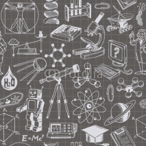 Obrazy i plakaty Science And Education Seamless Pattern