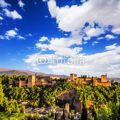 Ancient arabic fortress of Alhambra, Granada, Spain