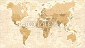 Fototapety World Map Vintage Vector