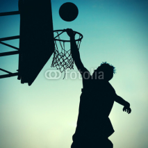 Fototapety Silhouette of Basketbal Player